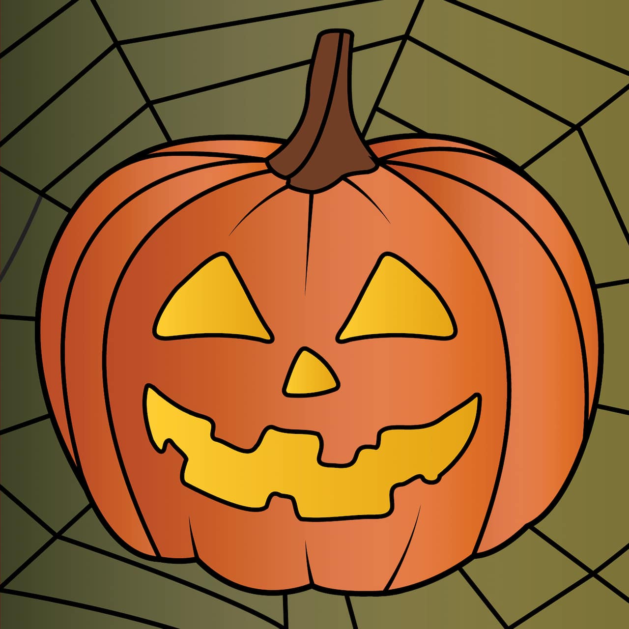 5" x 5" Jack-O'-Lantern in Web Canvas Painting Kit by Craft Smart®